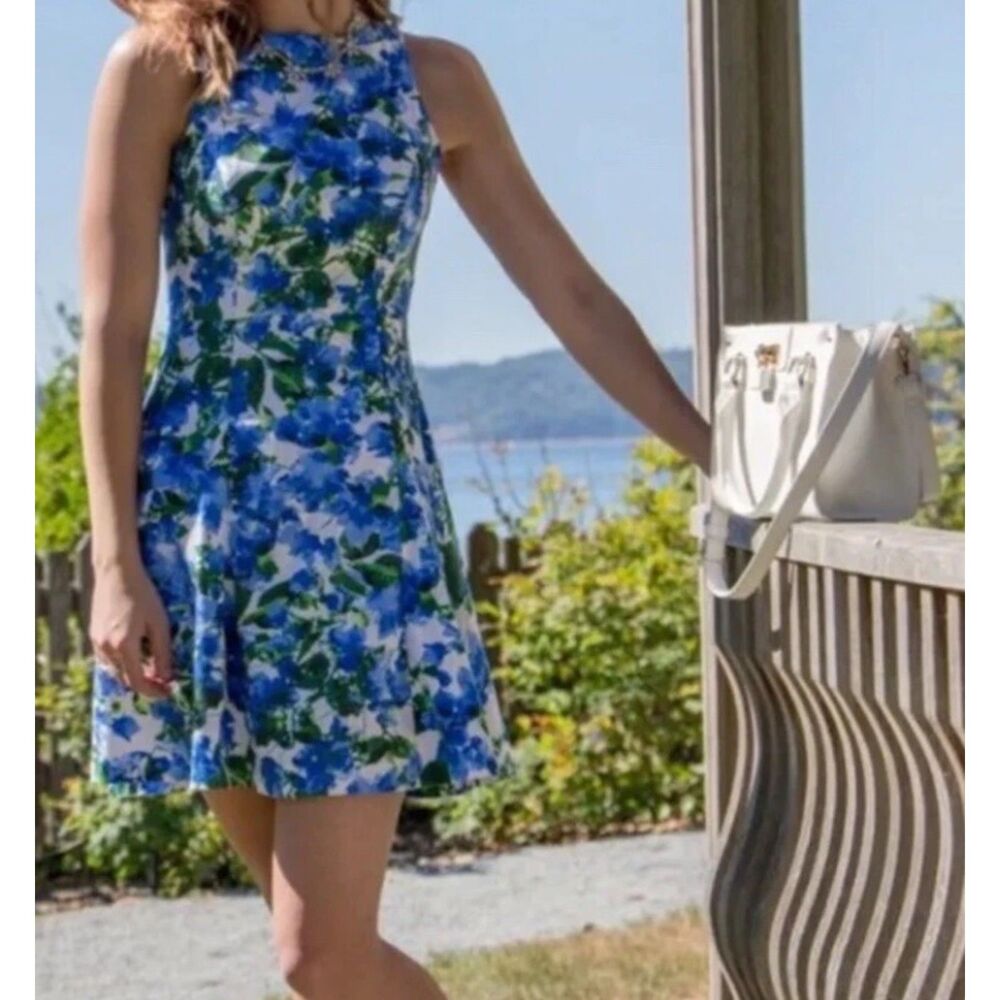 Milly for Design Nation Floral Sleeveless Preppy Dress, size 6